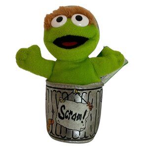 Gund Sesame Street Oscar The Grouch 5 inch Green Beanbag Plush Toy 2008